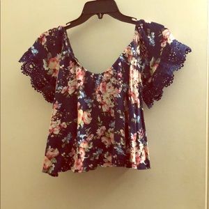 Charlotte Russe Floral Crop Top